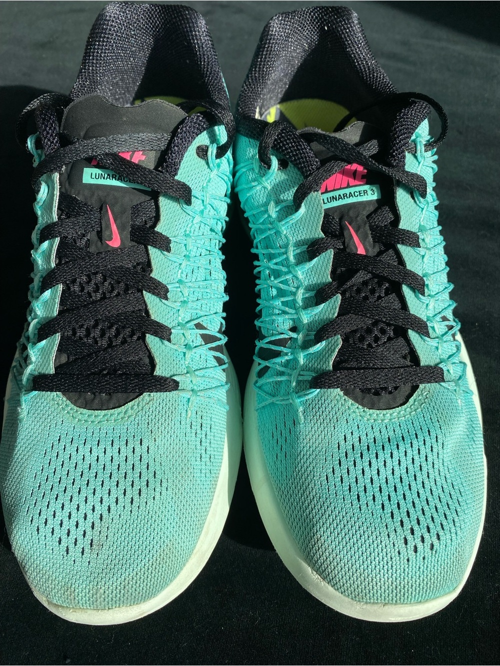 Nike Women’s Lunarcacer 3 Athletic Shoes - Teal and Black with Pink Accents